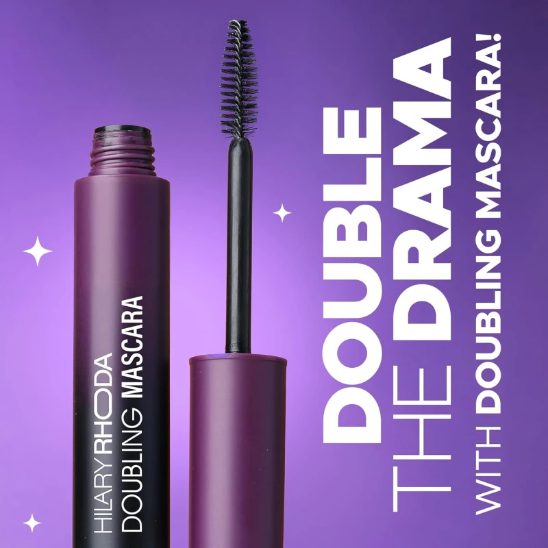 Hilary Rhoda Doubling Mascara | Bold Black Finish | Waterproof & Smudge-Proof | Volumizing & Curl Lift | Clump-Free | Quick Dry | 12ml thumbnail 3